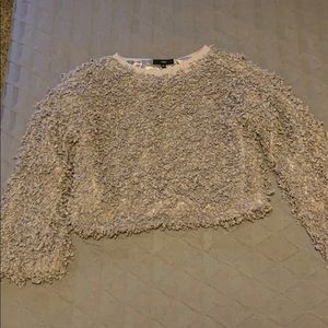 Cropped grays bomber like sweater